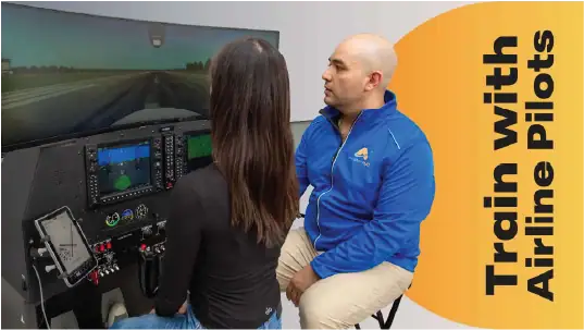 Julian Alarcon demonstrating simulator training